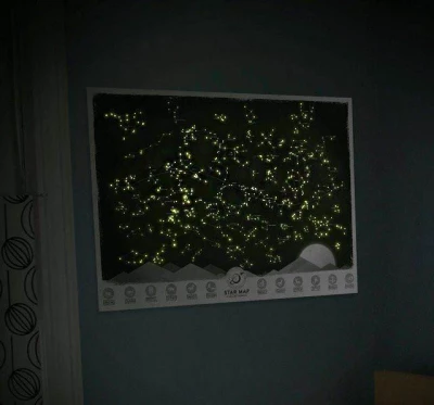 GFT Svítící mapa souhvězdí 61,5 x 43,5 cm