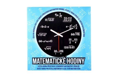 GFT Matematické hodiny 30cm černé
