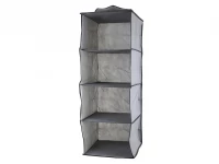 Verk 01326 Závěsný organizér s 4 přihrádkami 30x30x80cm šedá