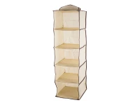 Verk 01334 Závesný organizér s 5 priehradkami 30x30x100cm béžová