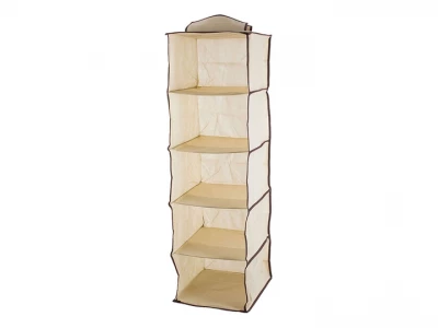 Verk 01334 Závesný organizér s 5 priehradkami 30x30x100cm béžová
