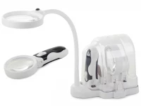 Verk 09112 LED lupa s vyměnitelnými čočkami 2v1 bílá