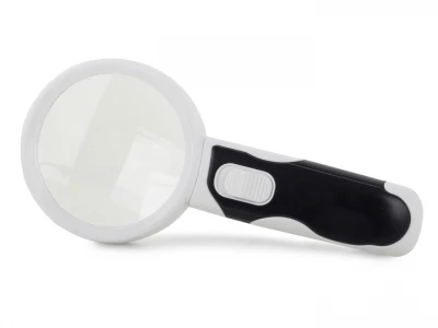 Verk 09112 LED lupa s vyměnitelnými čočkami 2v1 bílá