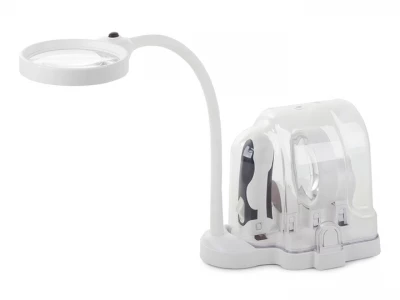 Verk 09112 LED lupa s vyměnitelnými čočkami 2v1 bílá