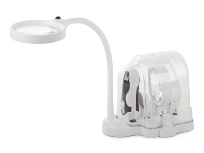 Verk 09112 LED lupa s vyměnitelnými čočkami 2v1 bílá