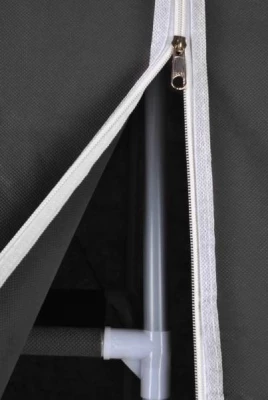 Dvojitá skříň na oblečení 175 cm × 135 cm × 44 cm černá
