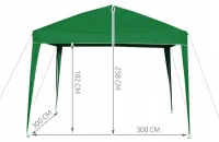Malatec 7901 Zahradní altán skládací 3 x 3 m zelená