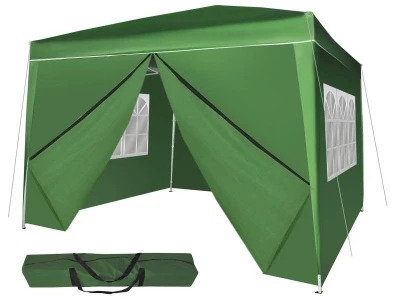 Malatec 7905 Zahradní altán skládací 3 x 3 m + 4 boční stěny zelená