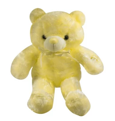 KIK Plyšový LED medvěd svítící 50 cm žlutá