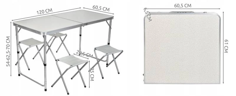 Trizand 7893 Skladací kempingový set pre 4 osoby