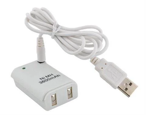 Bateri X-BOX 360 3600mAh + nabíjací kábel - biela