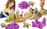 GFT Tekutý kinetický písek velký set 1000 g + formičky 