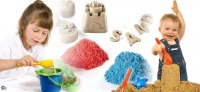 GFT Tekutý kinetický písek velký set 1000 g + formičky 