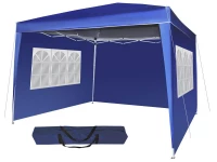 Malatec 2194 Zahradní altán skládací 3 x 3 m + 3 boční stěny modrý