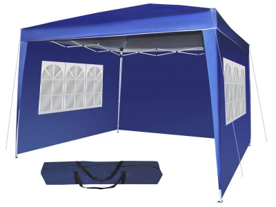 Malatec 2194 Zahradní altán skládací 3 x 3 m + 3 boční stěny modrý