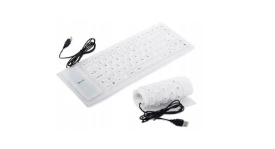Verk 06179_B Flexibilní silikonová klávesnice k PC bílá