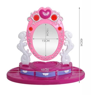 ISO 8674 Toaletní stolek pro holčičky + příslušenství růžová