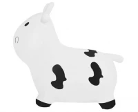 KRUZZEL 8773 Zvířátko skákací kravička s pumpou bílá