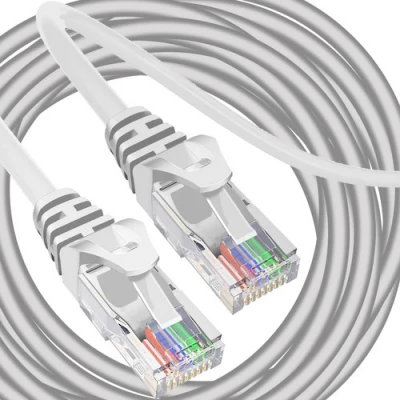 ISO Síťový kabel  RJ45-RJ45, 15m šedá