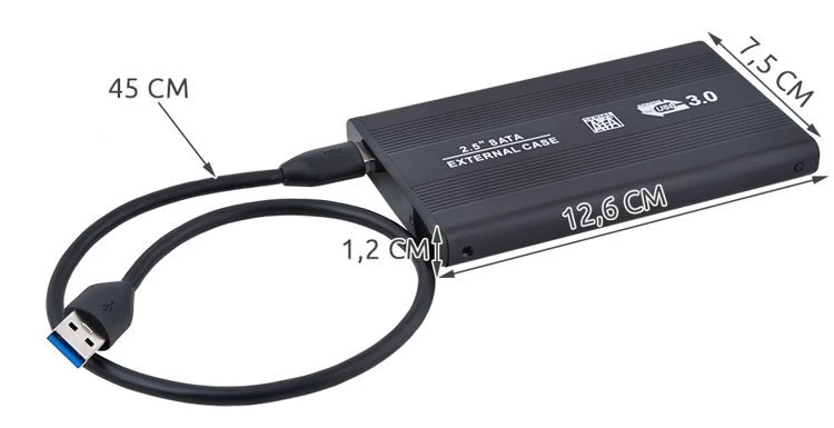 Externí box ISO MINI USB na 2,5 SATA USB 3.0