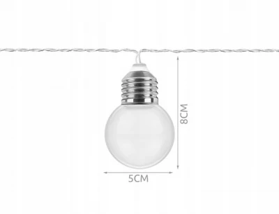 ISO 8623 LED svetelná reťaz žiarovky teplá biela 20ks