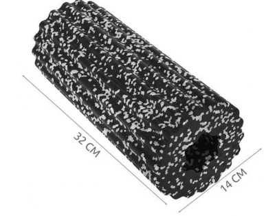 ISO 8679 Pěnový válec s výstupky Roller Yoga černobílá