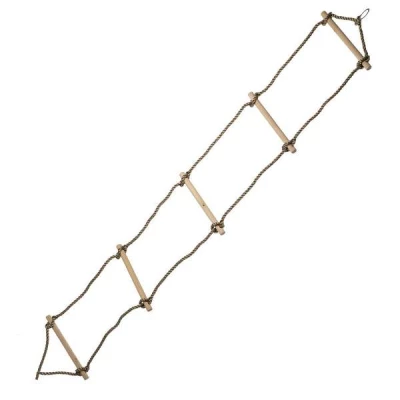 KIK KX7991 Dřevěný provazový žebřík - Nosnost 40kg