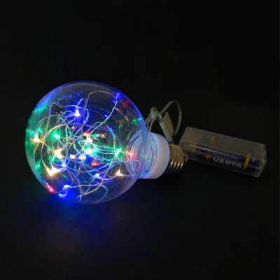 GT E16A Vánoční dekorace žárovka 8cm 20 LED Color