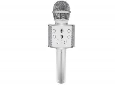 WSTER WS-858 Karaoke bluetooth mikrofon stříbrný