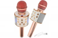 WSTER WS-858 Karaoke bluetooth mikrofón ružová