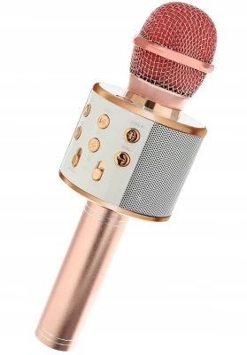 WSTER WS-858 Karaoke bluetooth mikrofon růžová
