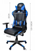 Malatec 9009 Herná stolička čierno modrá LED