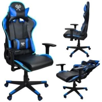 Malatec 9009 Herná stolička čierno modrá LED