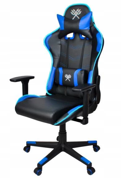 Malatec 9009 Herná stolička čierno modrá LED