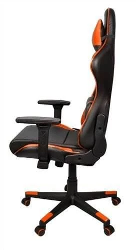 Malatec 9007 Herní židle černo oranžová LED