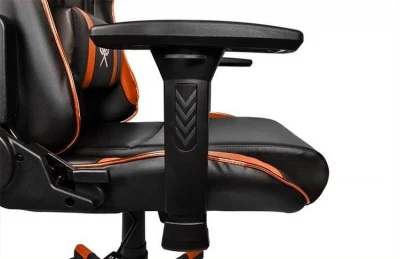 Malatec 9007 Herná stolička čierno oranžová LED