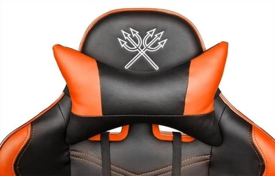 Malatec 9007 Herní židle černo oranžová LED