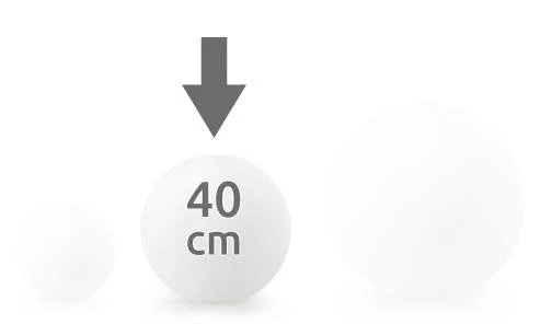 ISO 40 cm LED koule, 16 LED, RGB, baterie