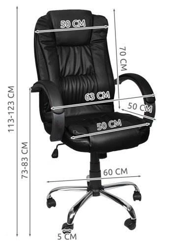 Malatec 8983 Kancelářská židle EKO kůže černá