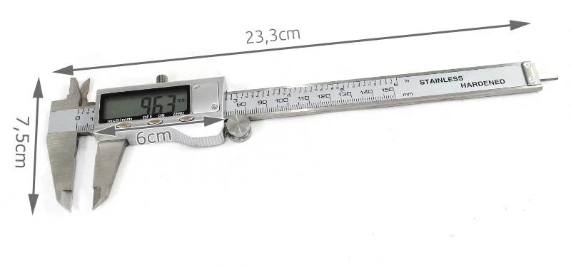 ISO 1159 Posuvné měřítko elektronické 150mm
