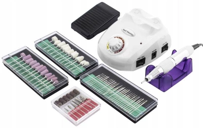 Beautylushh 8991 Bruska na nehty s nástavci HBS-402 bílá