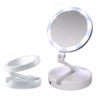 ISO 9618 Skladacie kozmetické zväčšovacie zrkadlo s LED podsvietením