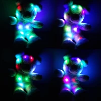 GT Svietiace plyšový Medveď LED 45 cm modrá