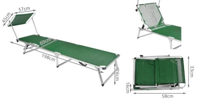 Malatec 2597 zahradní lehátko se stříškou modré