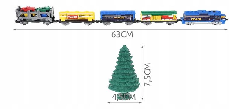 ISO 9412 Vláčkodráha nákladní vlak na baterie velká sada 5.5m
