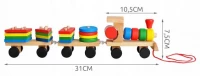 ISO 8243 Dřevěný vláček s tvary pro děti
