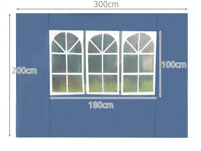 Malatec 2267 Bočnice stanu 3 x 3 m s okny modrá