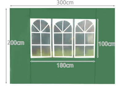 Malatec 2267 Bočnice stanu 3 x 3 m s okny zelená