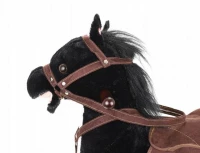 Kruzzel 9335 Houpací kůň se zvuky - černo bílý 74 cm