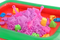 PlaySand Magický tekutý písek 2000g + formičky + pískoviště - Bazar
